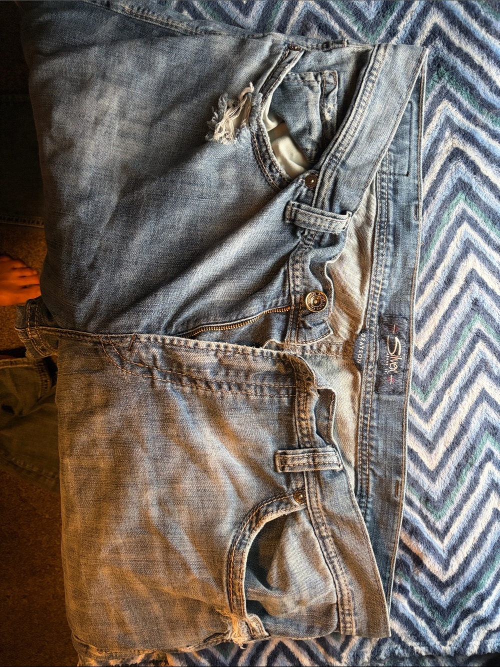 Silver Jeans Light Blue Distressed Men’s Jeans